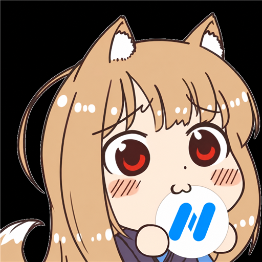 猫耳角色抱着 NagramX 图标
