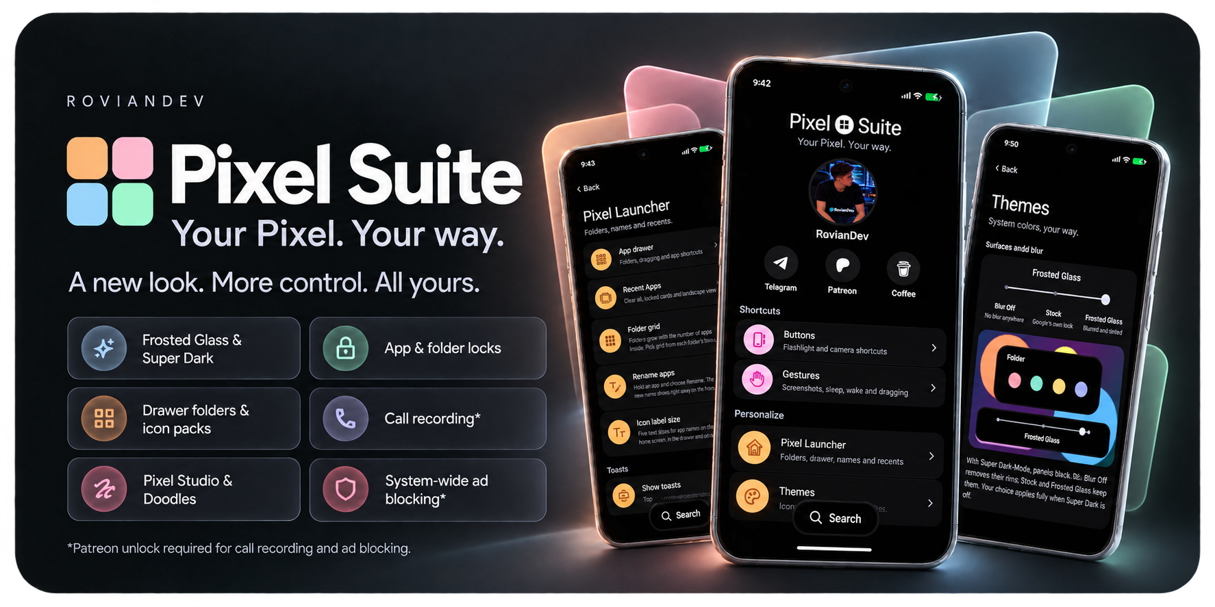 Pixel Suite — Your Pixel. Your Way.