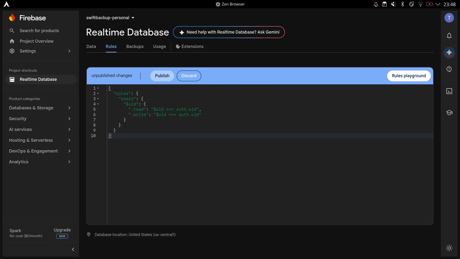 Paste security rules
