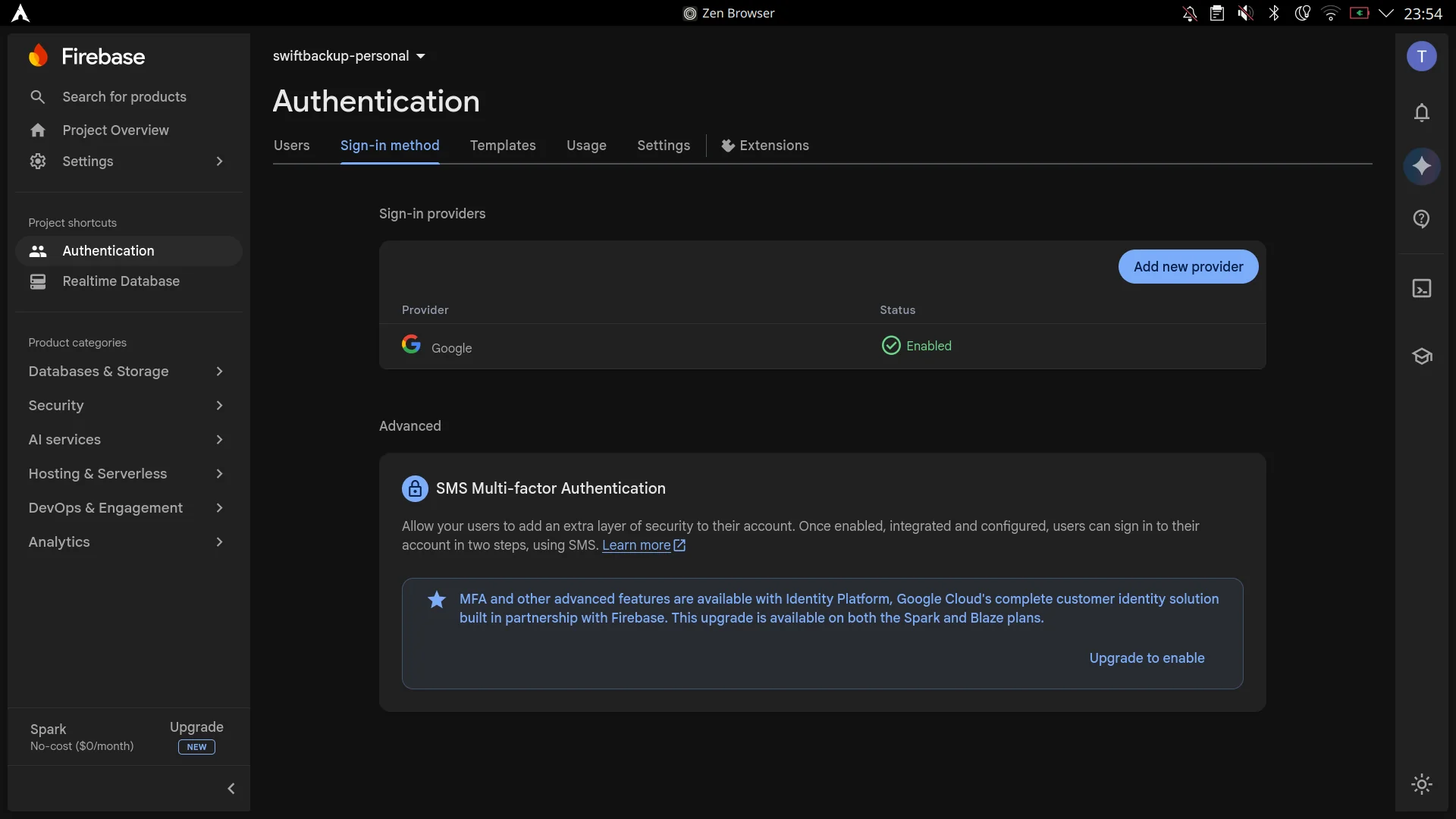 Google Sign-in Enabled