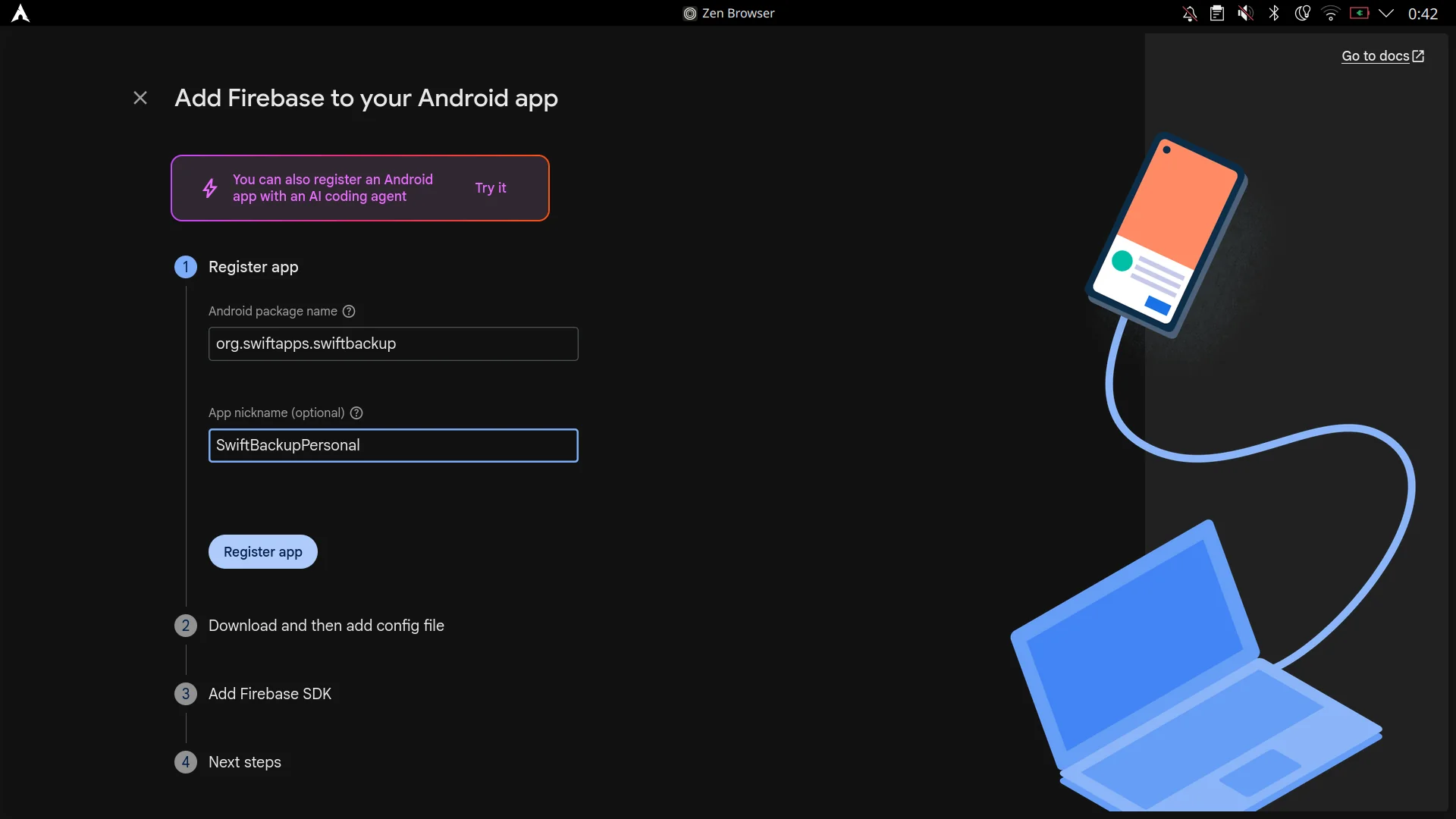 Register Android App