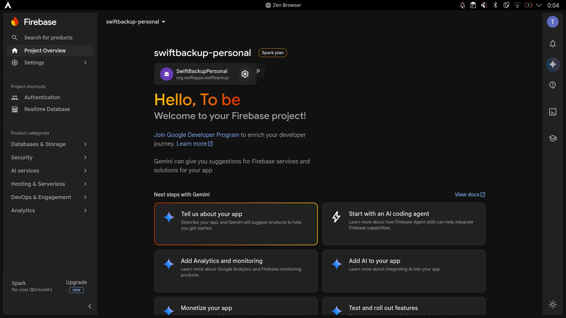 Open Project Settings