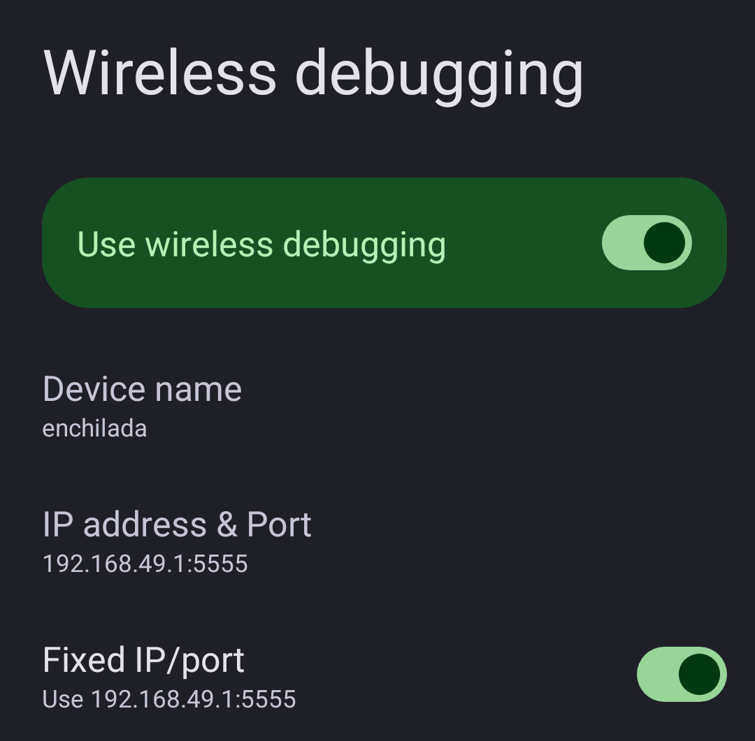 Fixes IP/port setting